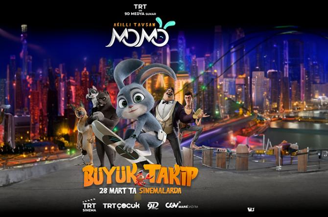 TRT Ortak Yapımı “Akıllı Tavşan Momo: Büyük Takip” 28 Mart 2025’te Vizyona Girecek