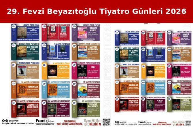 29’uncu Fevzi Bayazıtoğlu Uluslararası Tiyatro Günleri için geri sayıma başlandı